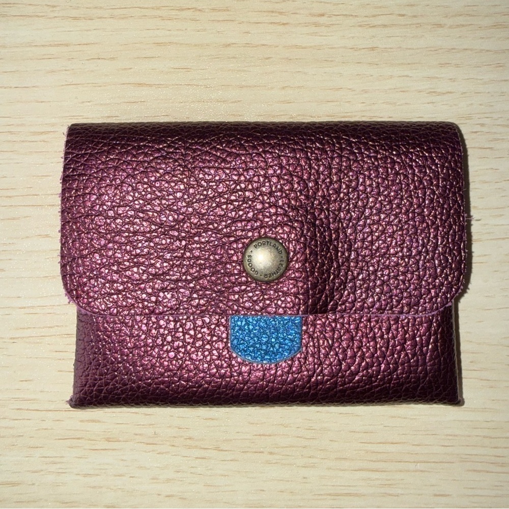 Portland Leather Goods Euro Wallet in Ultraviolet
